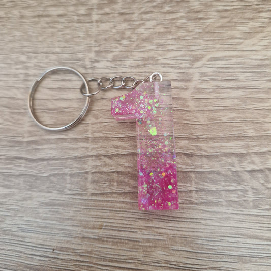 Porte clés Chiffres Résine Epoxy