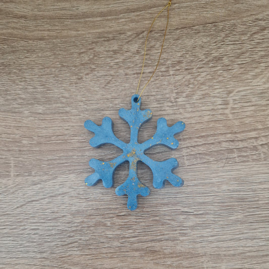 Déco Sapin Bleu doré Résine Epoxy