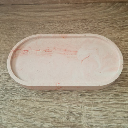 Plateau Rose Jesmonite