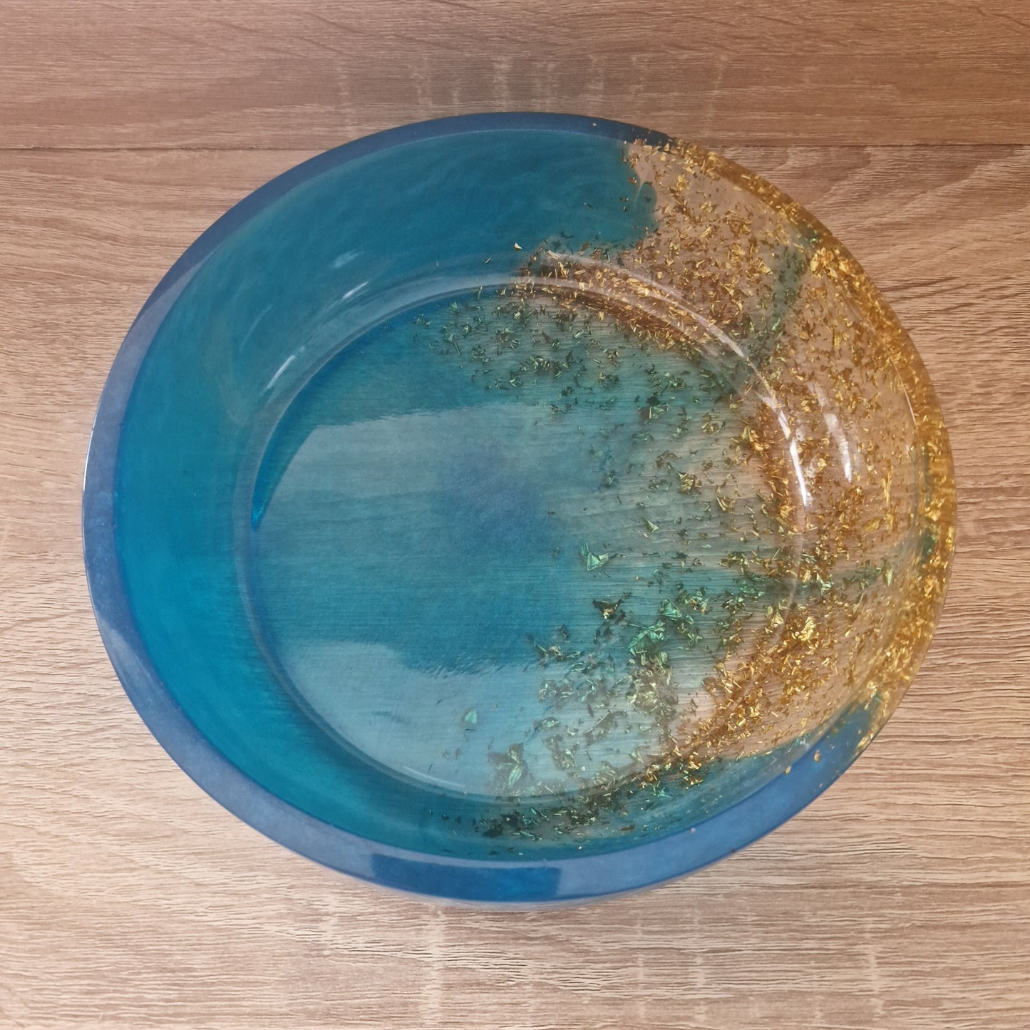 Grand Bol Bleu turquoise Résine Epoxy