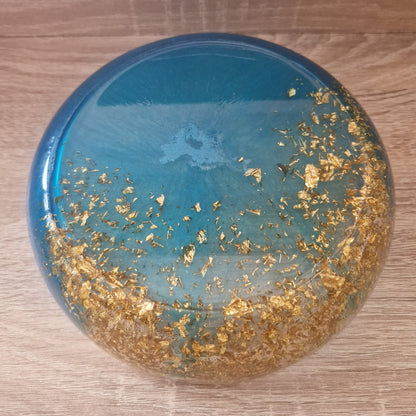 Grand Bol Bleu turquoise Résine Epoxy