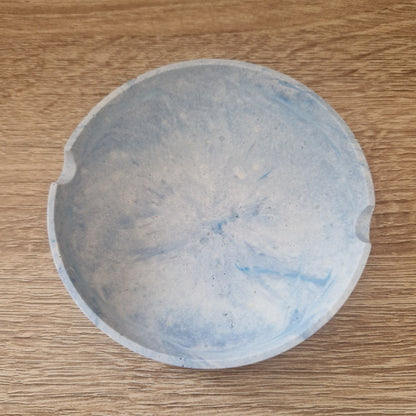 Cendrier Rond Bleu Jesmonite