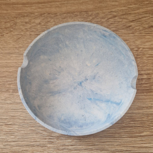 Cendrier Rond Bleu Jesmonite