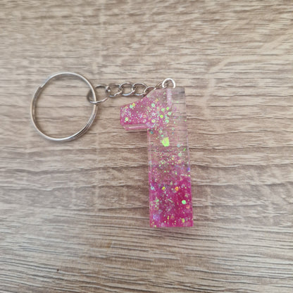 Porte clés Chiffres Résine Epoxy