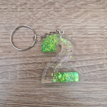 Porte clés Chiffres Résine Epoxy
