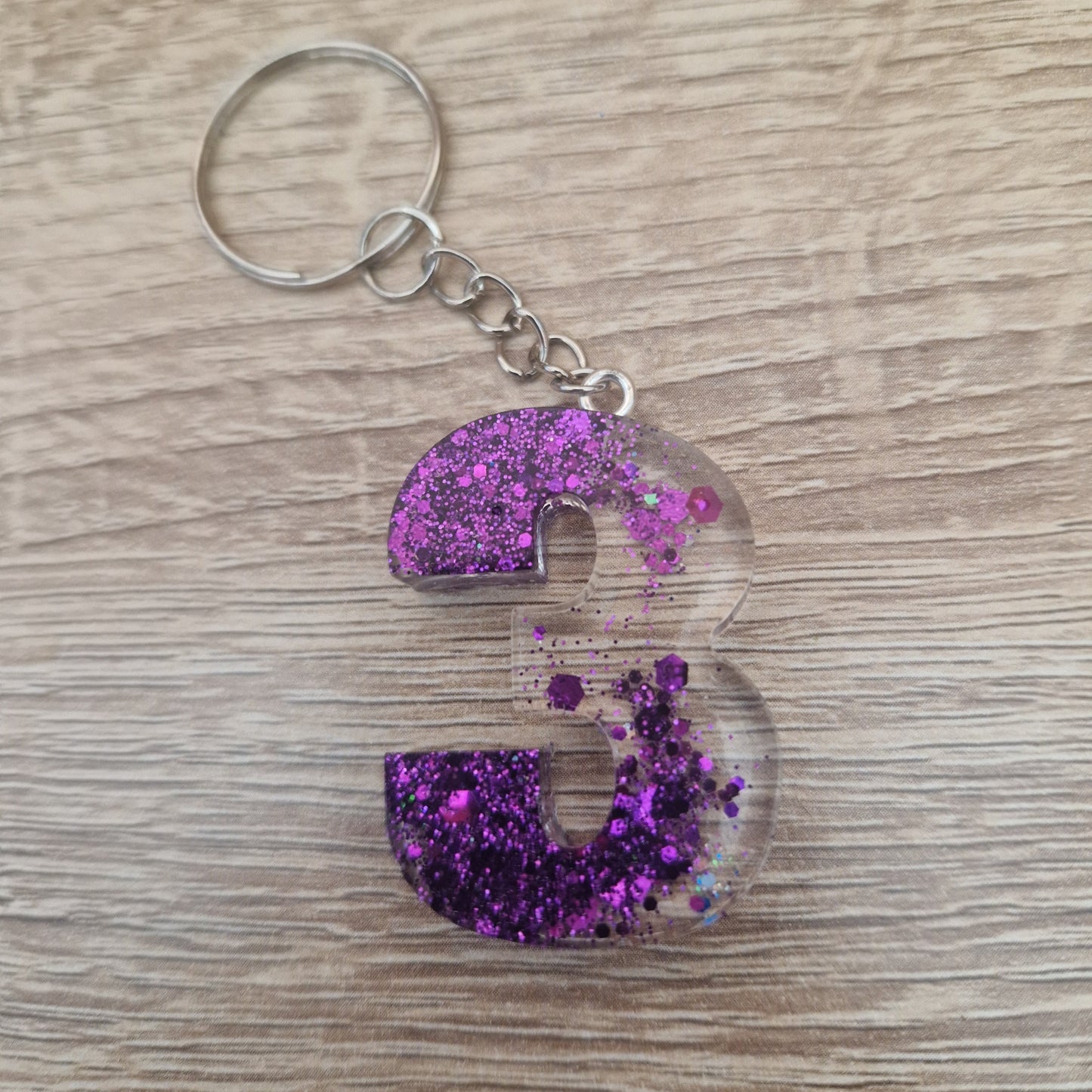 Porte clés Chiffres Résine Epoxy