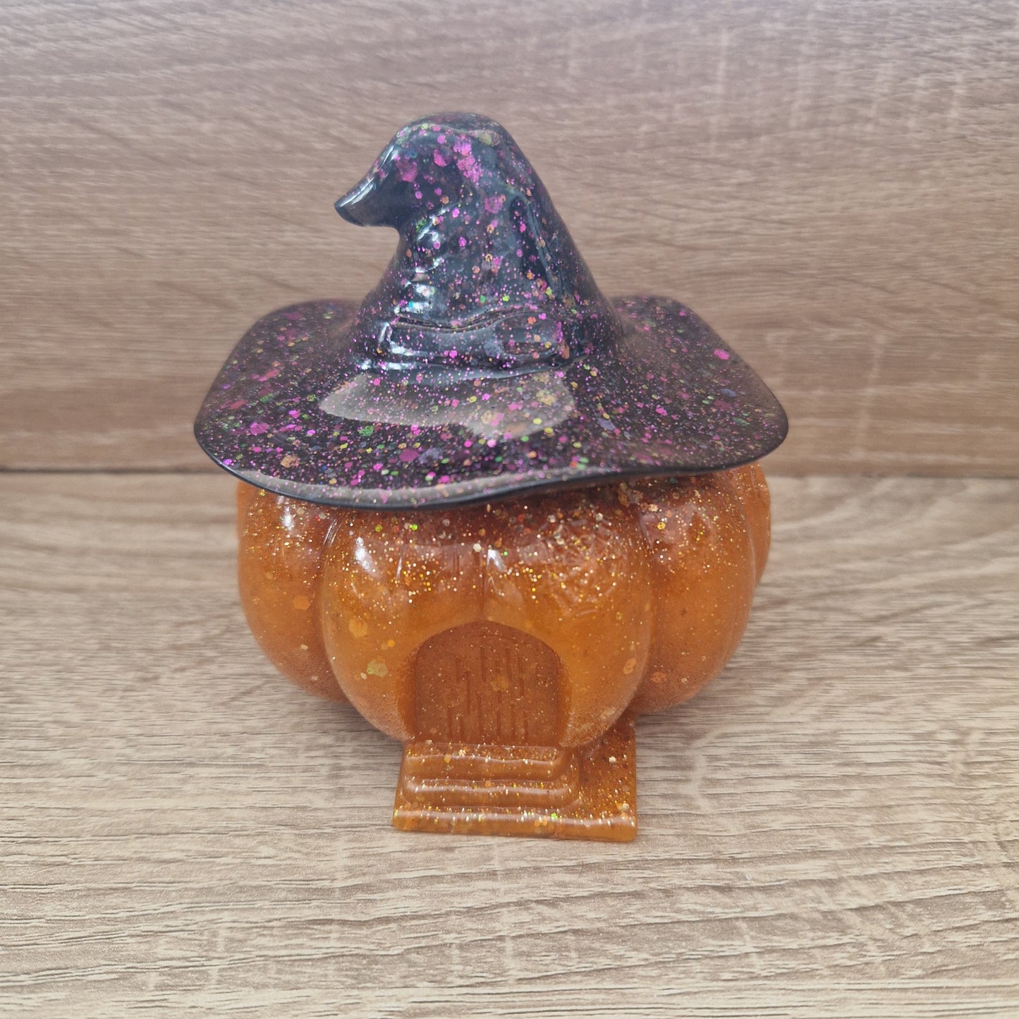 Boite Citrouille Résine Epoxy