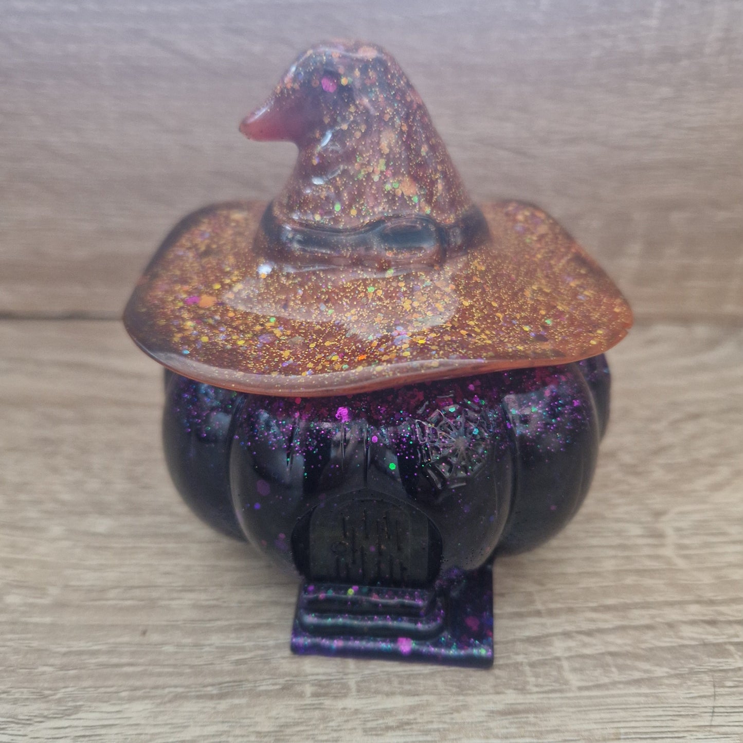 Boite Citrouille Résine Epoxy