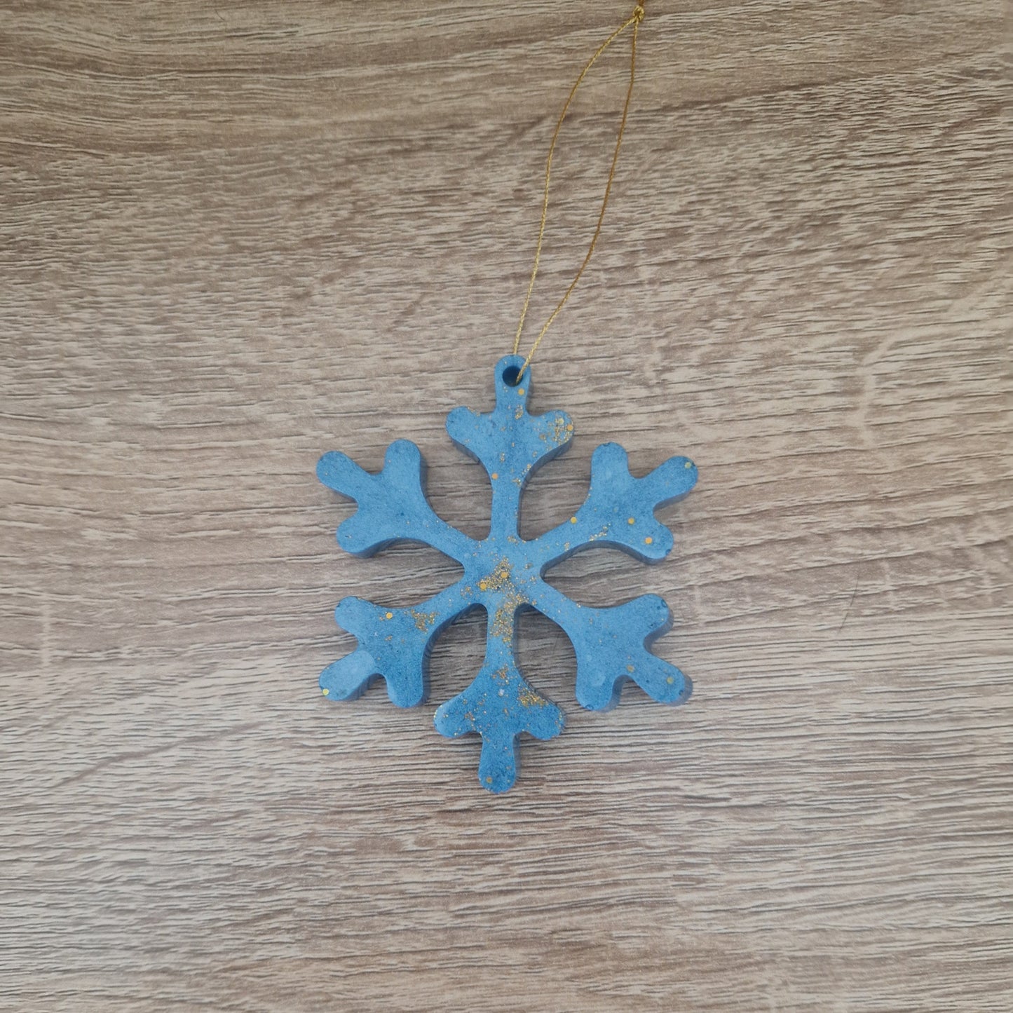 Déco Sapin Bleu doré Résine Epoxy