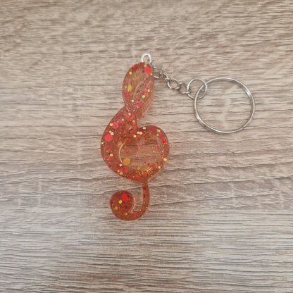 Porte clés Musique Résine Epoxy