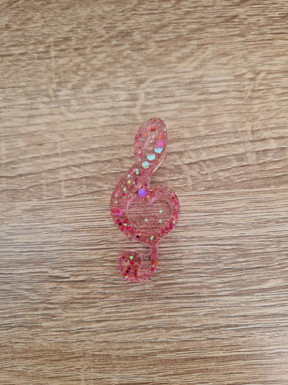 Porte clés Musique Résine Epoxy