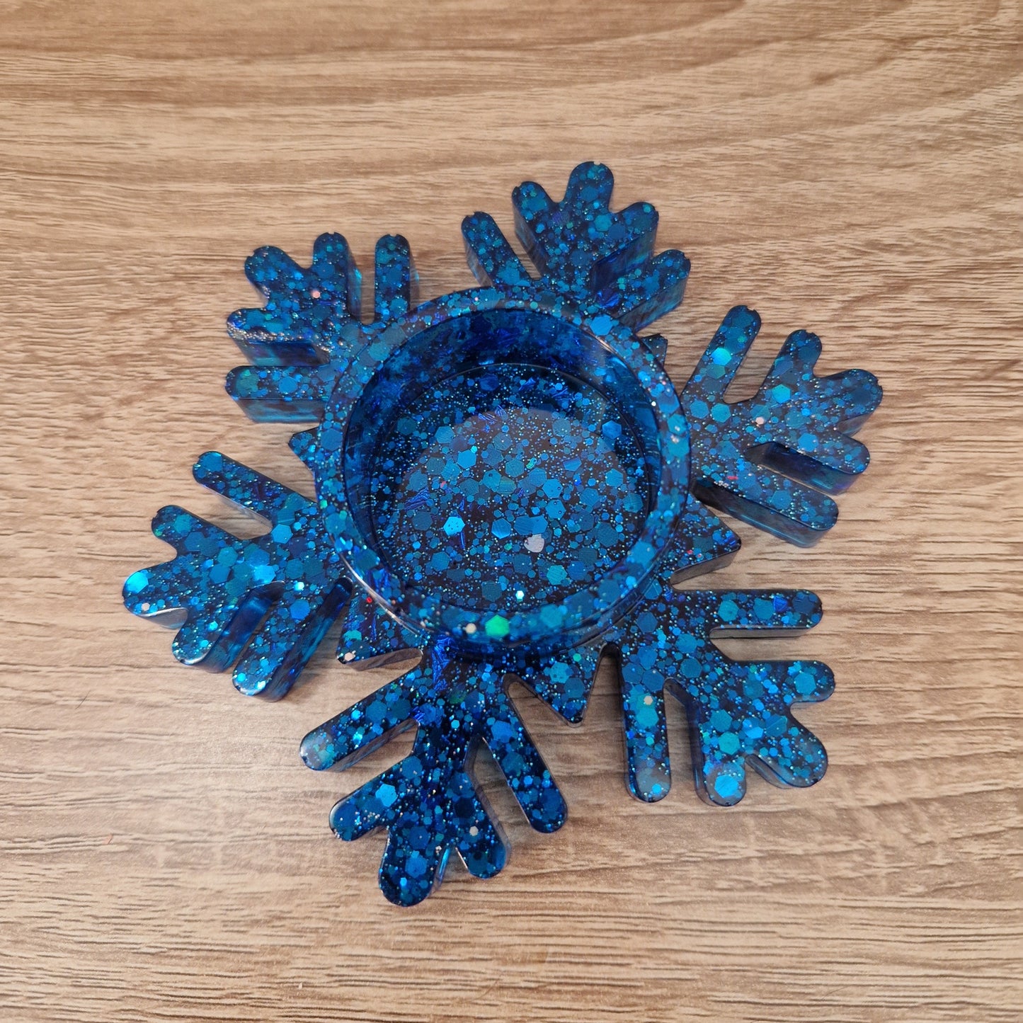 Déco Noël Bougeoir Résine Epoxy