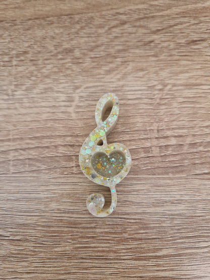 Porte clés Musique Résine Epoxy