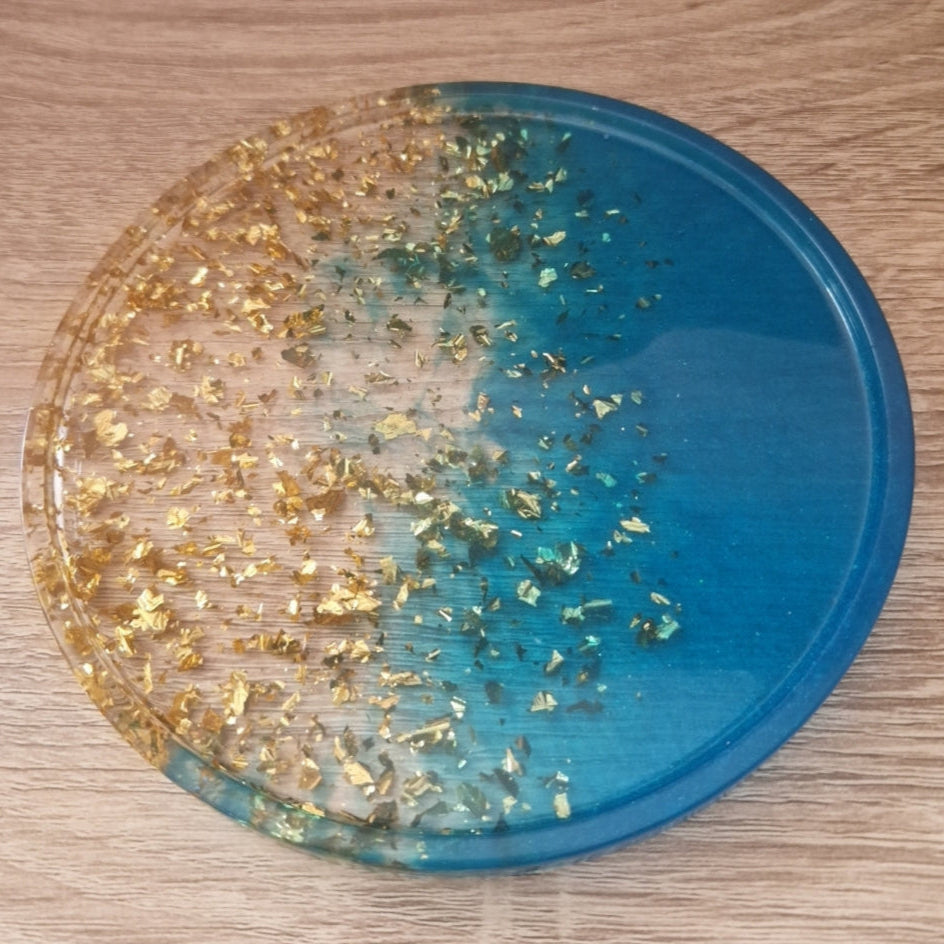 Plateau Rond Plusieurs Couleurs Résine Epoxy