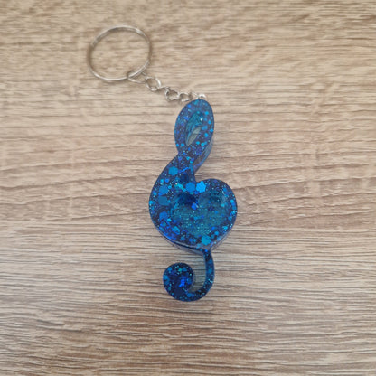 Porte clés Musique Résine Epoxy