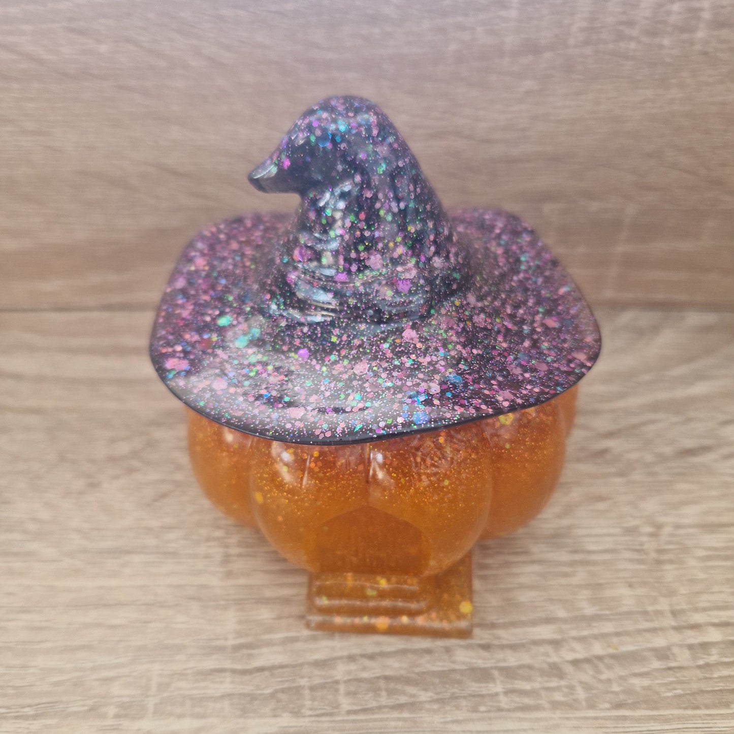 Boite Citrouille Résine Epoxy