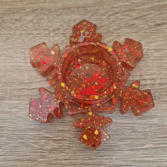 Déco Noël Bougeoir Résine Epoxy