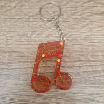 Porte clés Musique Résine Epoxy