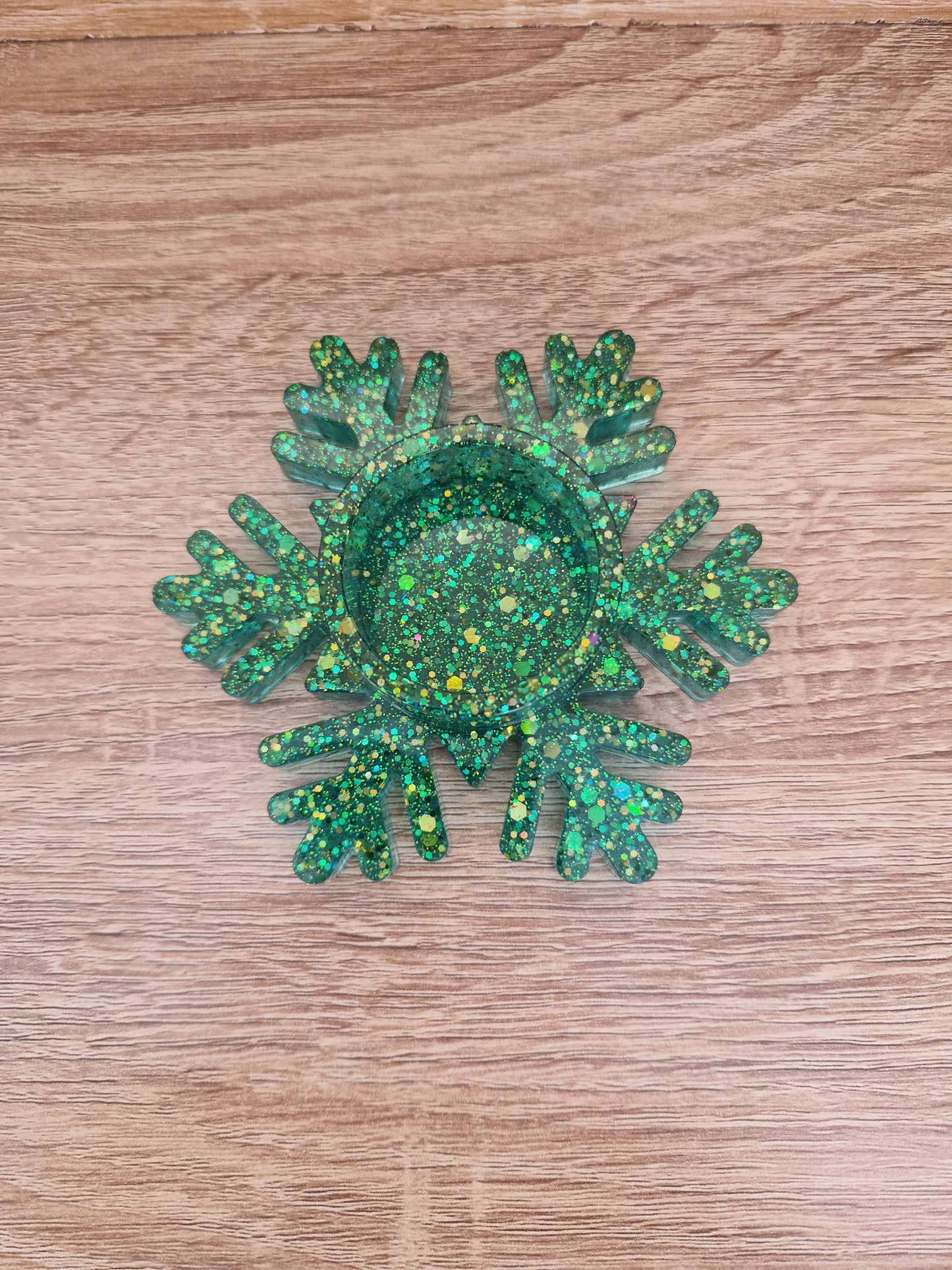 Déco Noël Bougeoir Résine Epoxy