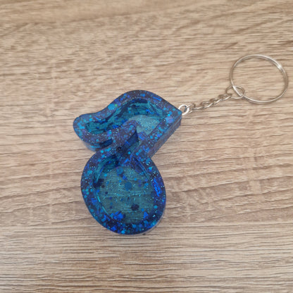 Porte clés Musique Résine Epoxy