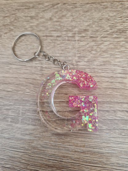 Porte clés Lettres Résine Epoxy
