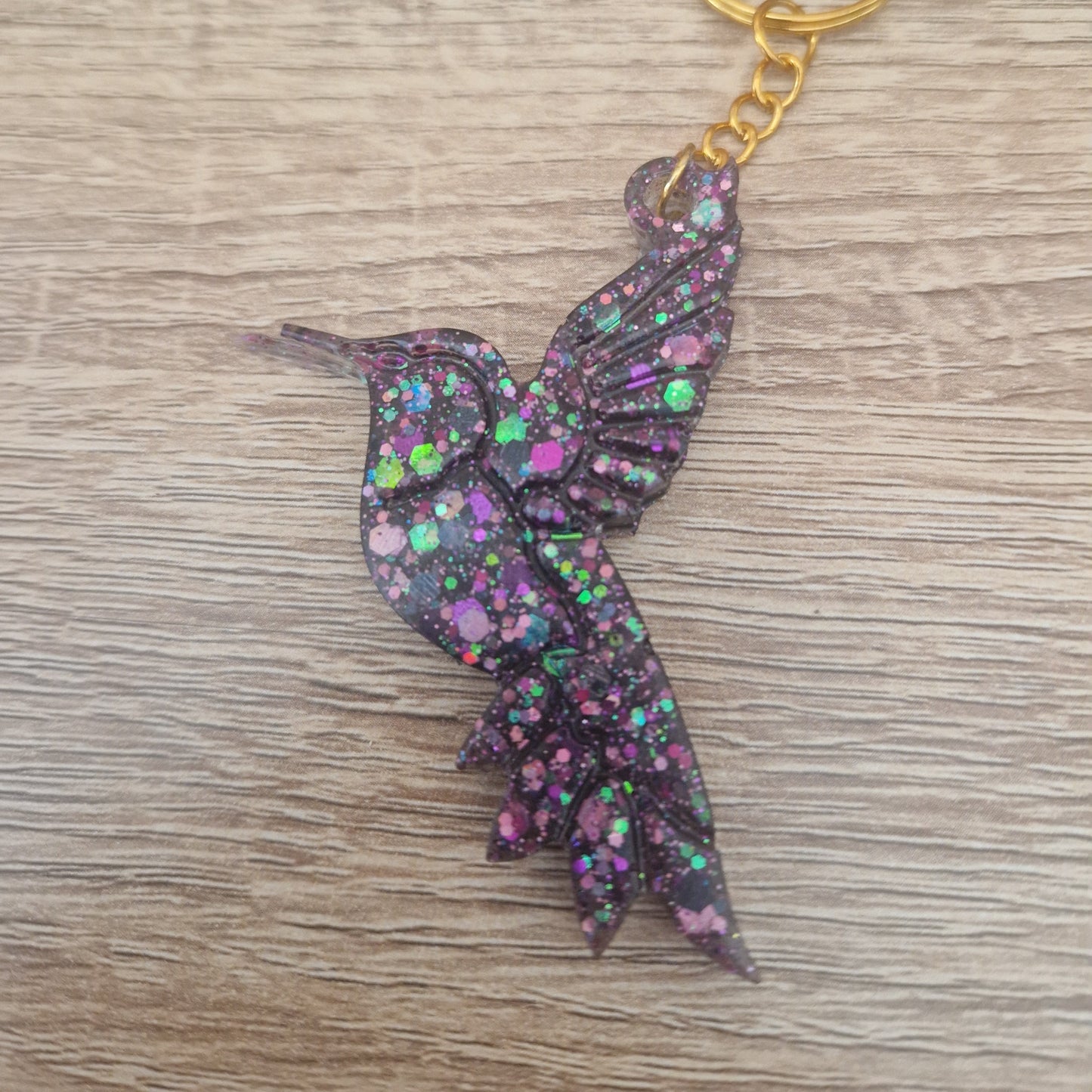 Porte clés Colibri Résine Epoxy