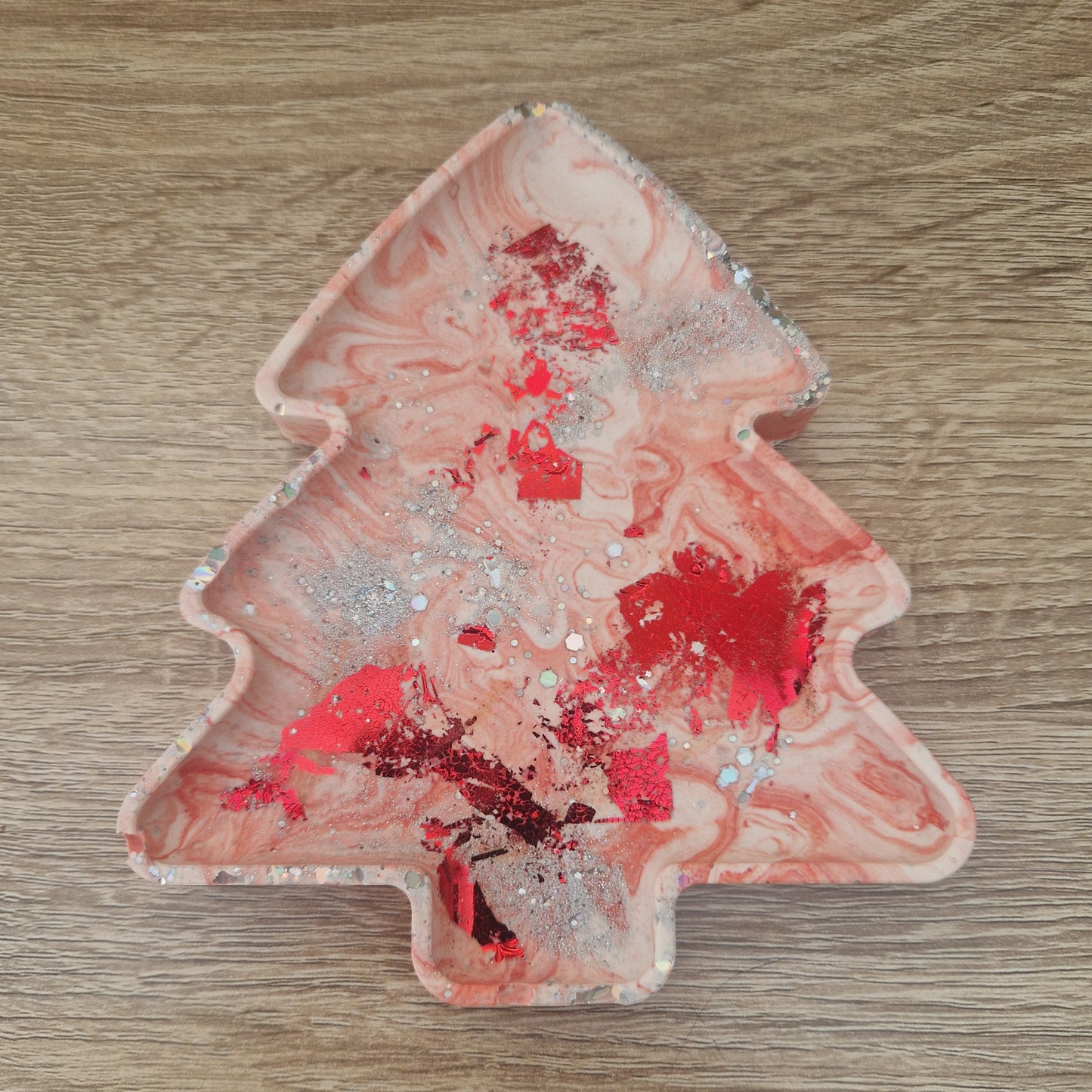 Déco Noël Plateau Sapin Jesmonite