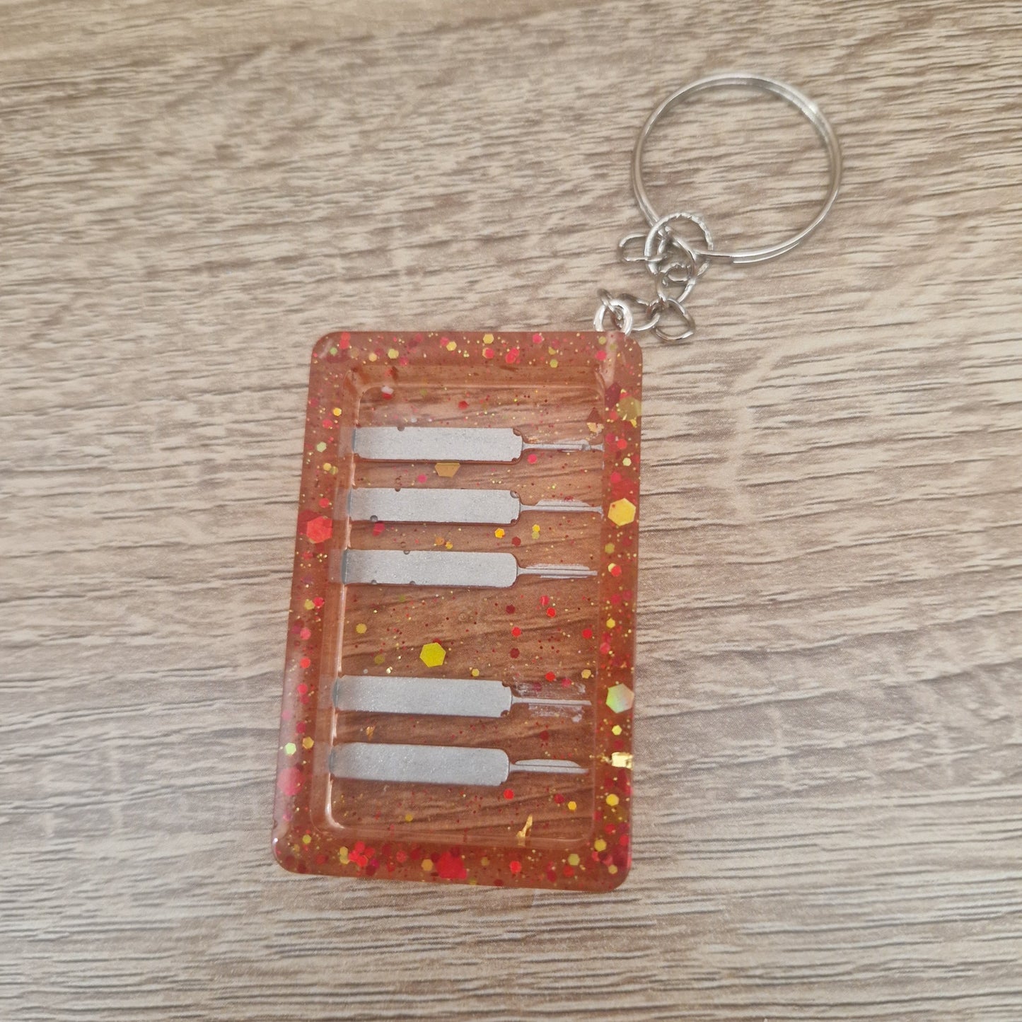 Porte clés Musique Résine Epoxy